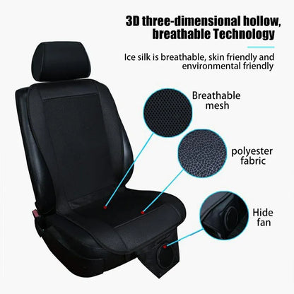 DC 12V 3D Spacer Car Summer Cool Air Seat Cushion with 8Fan Fast Blowing Ventilation Seat Cooling Pat Refrigerated Seat