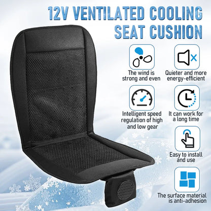 DC 12V 3D Spacer Car Summer Cool Air Seat Cushion with 8Fan Fast Blowing Ventilation Seat Cooling Pat Refrigerated Seat